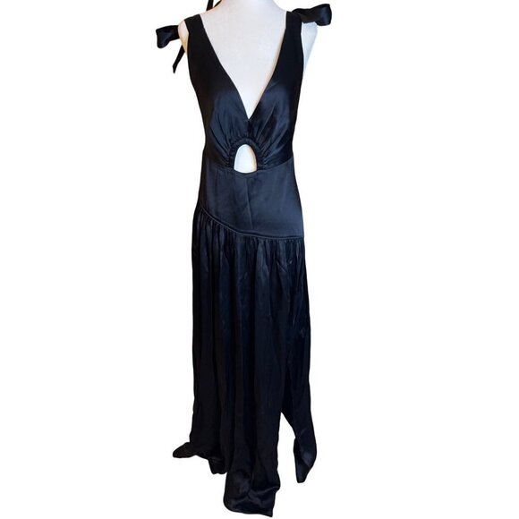 3.1 Phillip Lim Satin Cut out Gown in Navy 10 Womens Long Formal Maxi - Picture 5 of 10